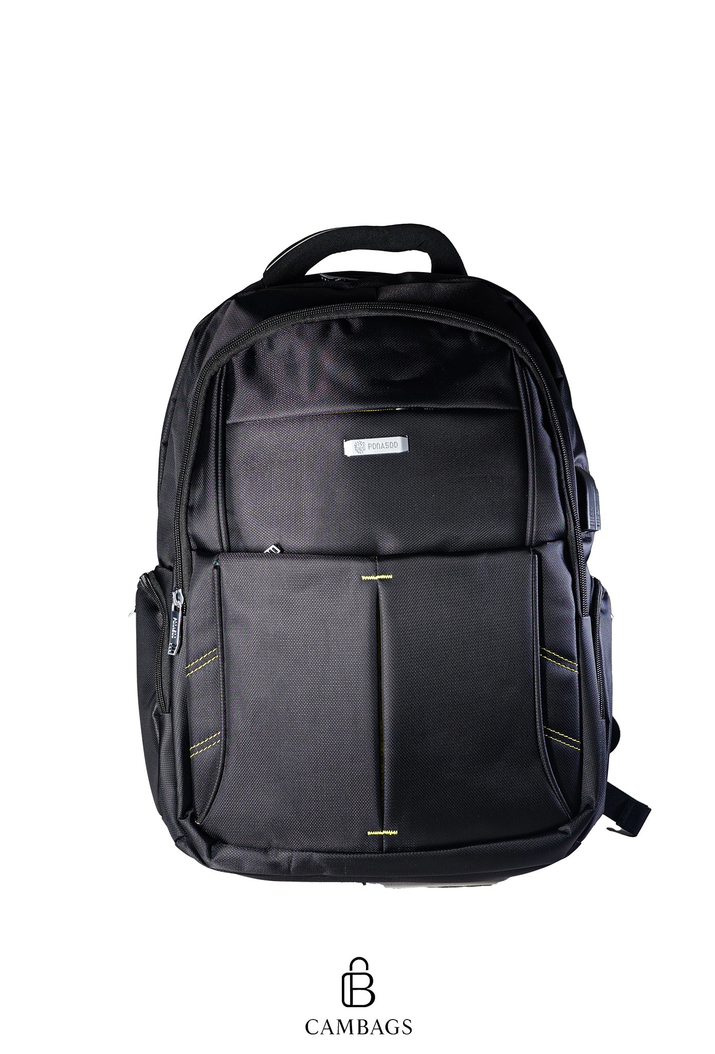 Morral Ponasoo Negro con Puerto USB y Salida AUX – Práctico y Resistente