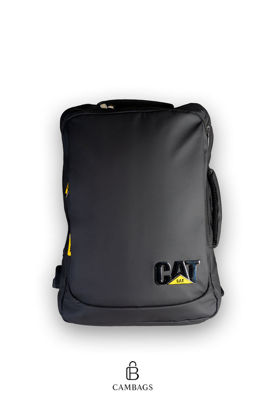 Morral CAT Negro con Cierre USB – Resistente y Funcional para Trabajo y Estudio