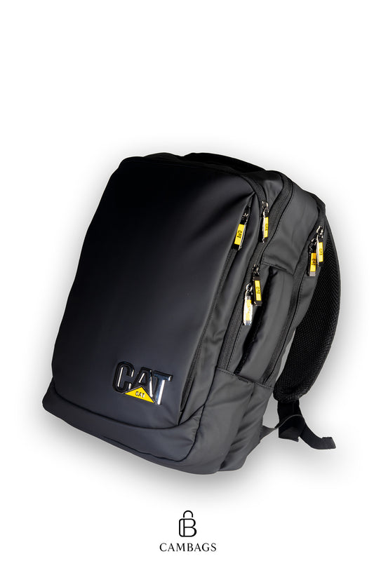 Morral CAT Negro con Cierre USB – Resistente y Funcional para Trabajo y Estudio
