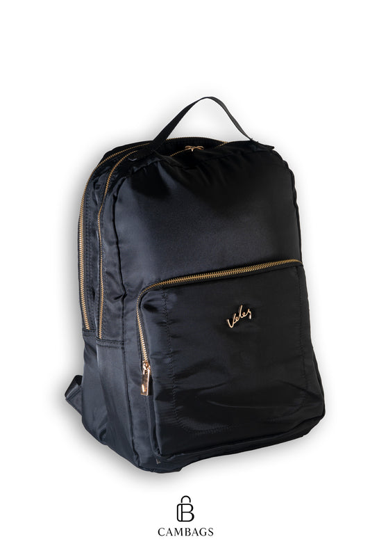 Morral Negro Vélez con Cierres Dorados – Elegante y Urbano